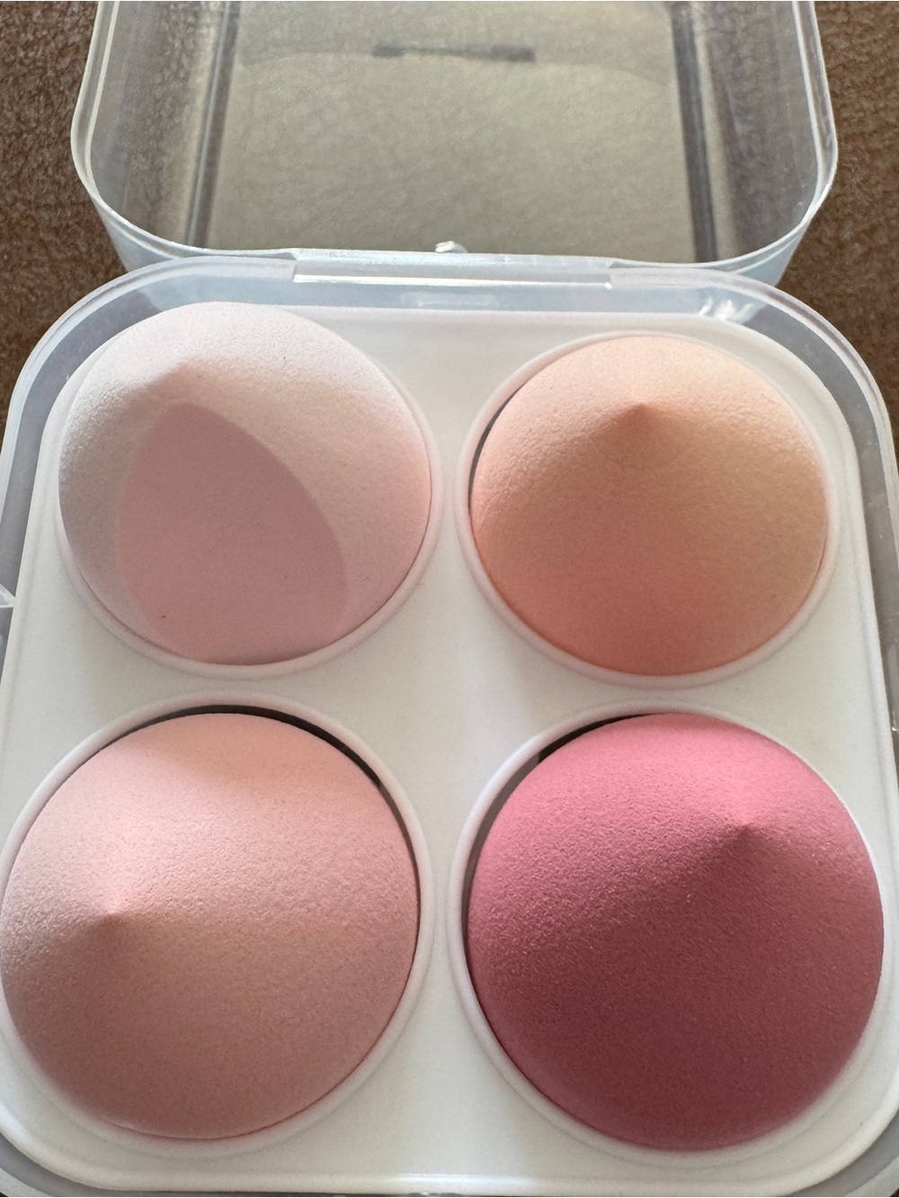 Soft Dome Makeup Sponge Set - Pastel Pink & Lavender - Picture 5 of 7